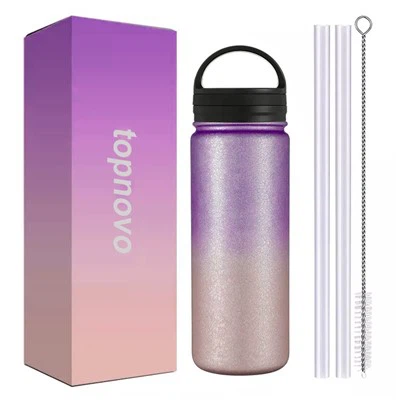 Πολύχρωμο φιάλη από ανοξείδωτο χάλυβα με σκόνη με σκόνη